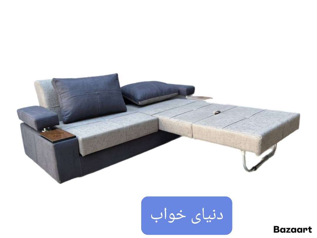 مبل تخت خواب شو مدل آلما دو قلو با دسته