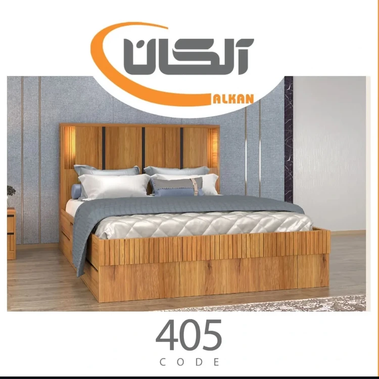 تخت دو نفره آلکان چوب مدل 405
